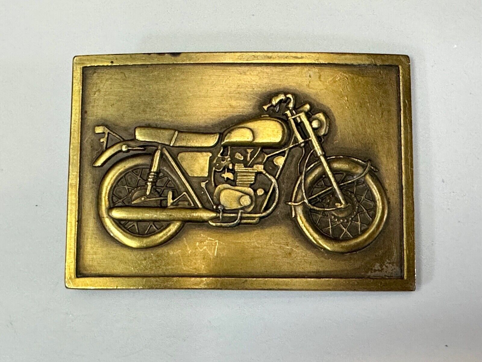 Bikers Motorcycle Brass tone Vintage Belt Buckle