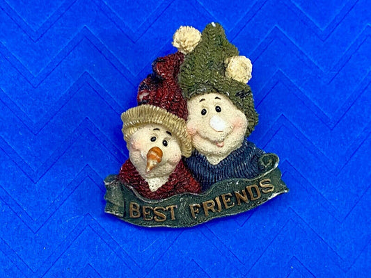 Best Friends Winter Snowman Adorable Boyds Bears & Friends Brooch Pin 