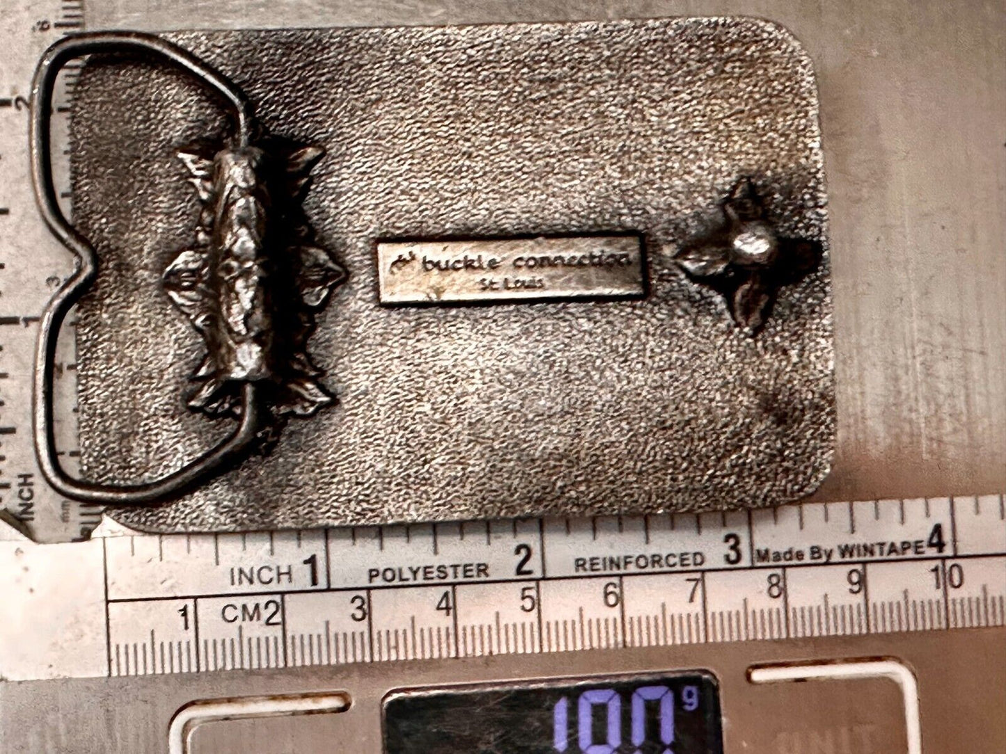 A-10 Thunderbird Warthog Air Force Fighter Jet Silver Tone Vintage Belt Buckle