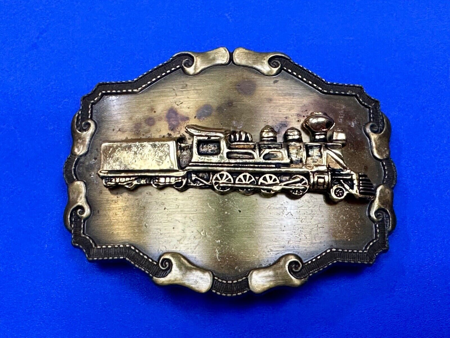 70's Raintree Steam Locomotive Belt Buckle Vintage Collectors RR Railroad Trains