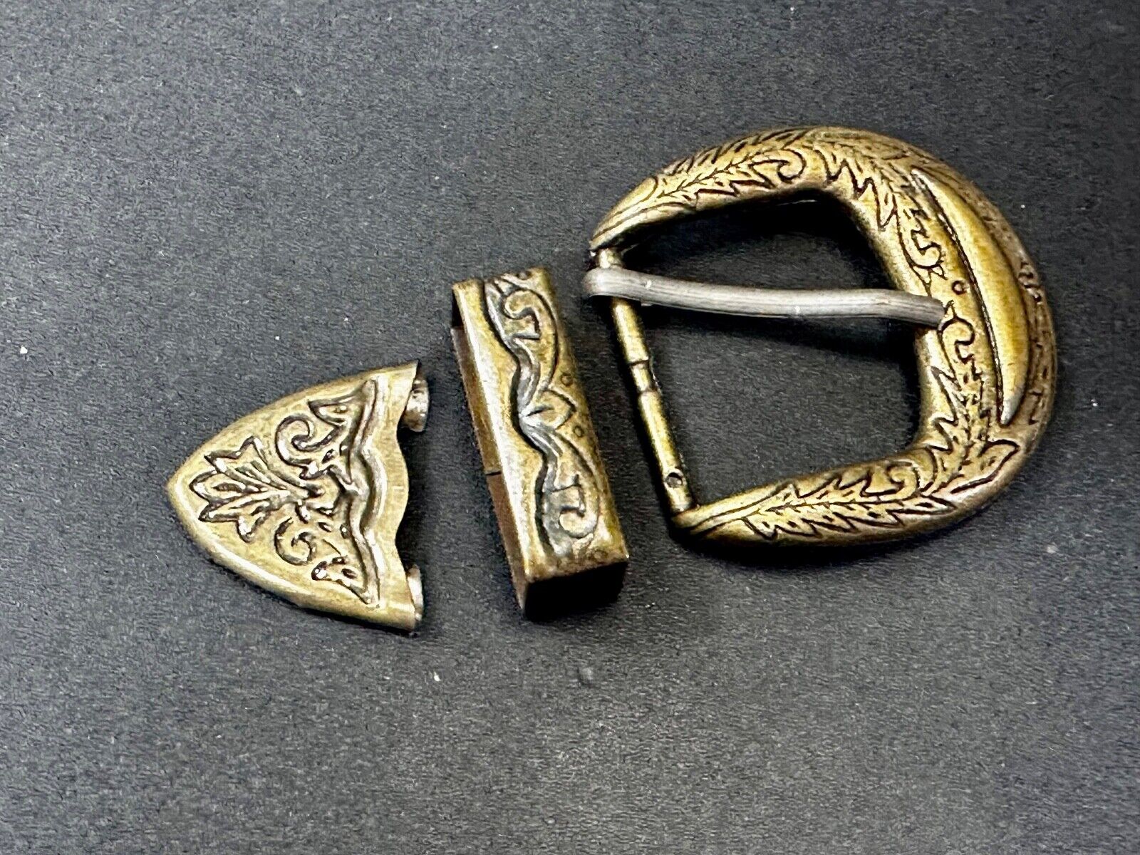 Three Piece Ranger Style Replacement Belt Buckle Keeper and Tip