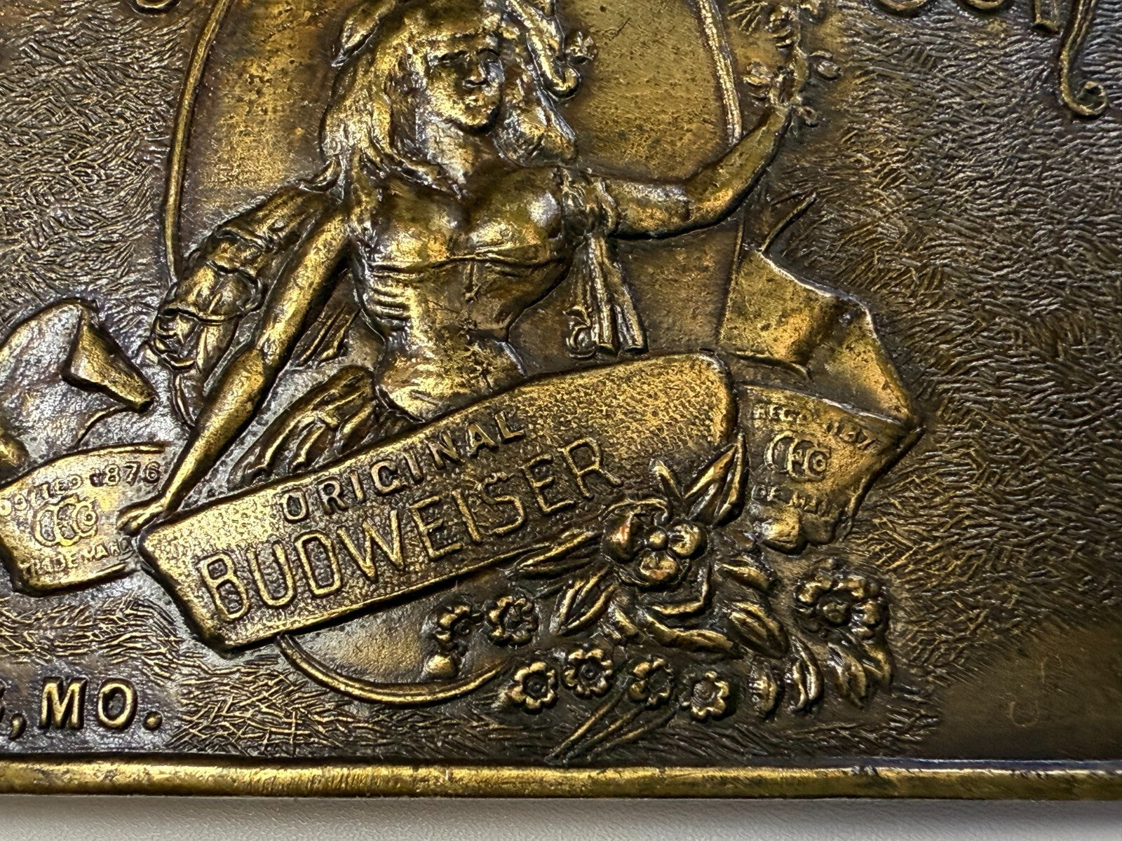 Anheuser Busch Original Budweiser St. Louis Mo. Promo Belt Buckle Bergamot B-168