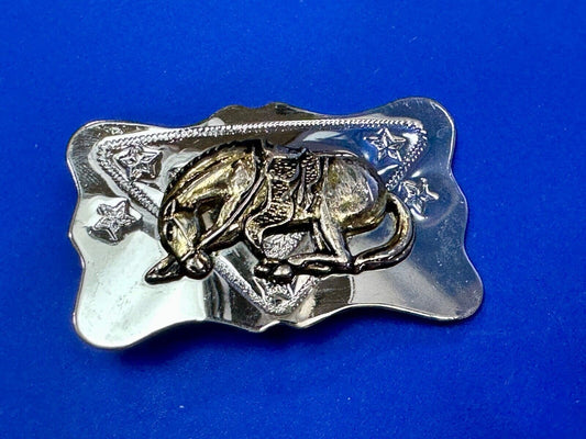 Vintage Horse Lovers Saddle Bronc Cowboys Western belt buckle