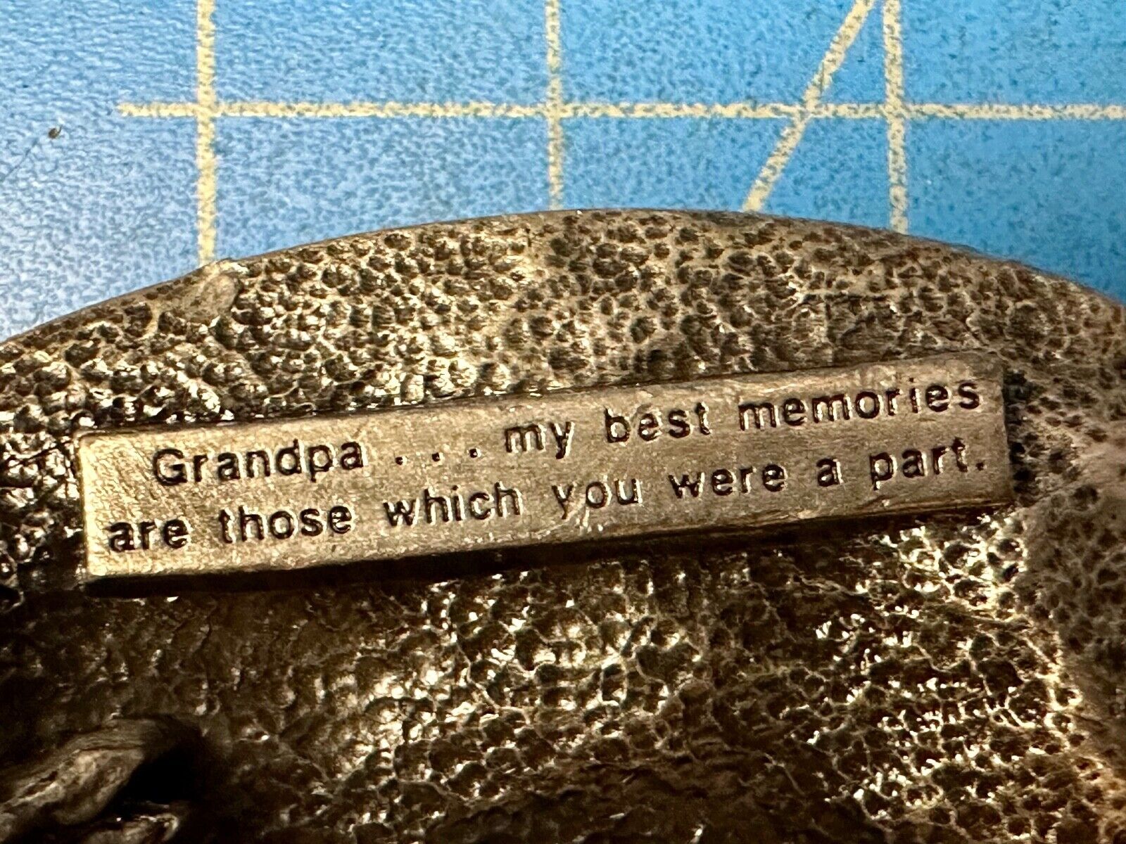 1988 Deep Cast Pewter " GRANDPA " Belt BUCKLE ~ # A-80 by Siskiyou Made in USA
