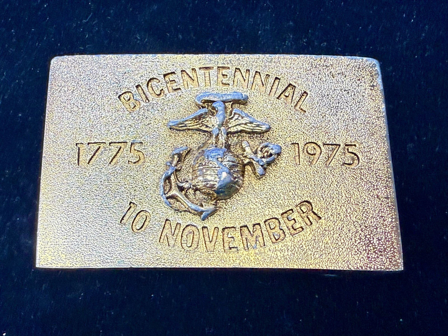 US Marine Corps Bicentennial 1775-1975 November 10 Commemorative Belt Buckle