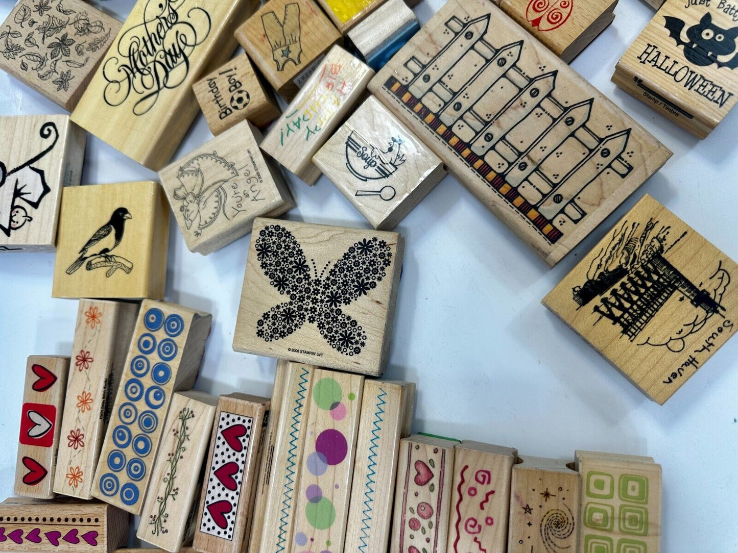 6.5 Pounds of Rubber Stamps HUGE LOT - Mostly NEW! Scrapbook Teachers SCORE!