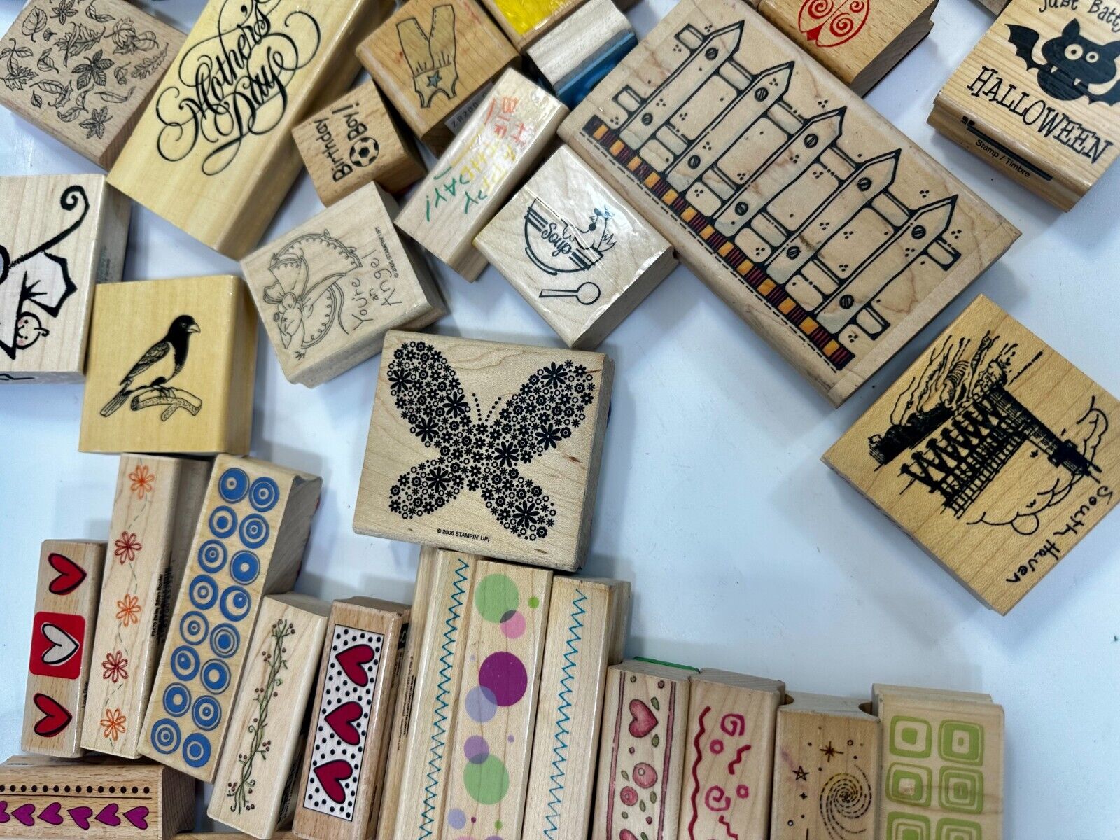 6.5 Pounds of Rubber Stamps HUGE LOT - Mostly NEW! Scrapbook Teachers SCORE!
