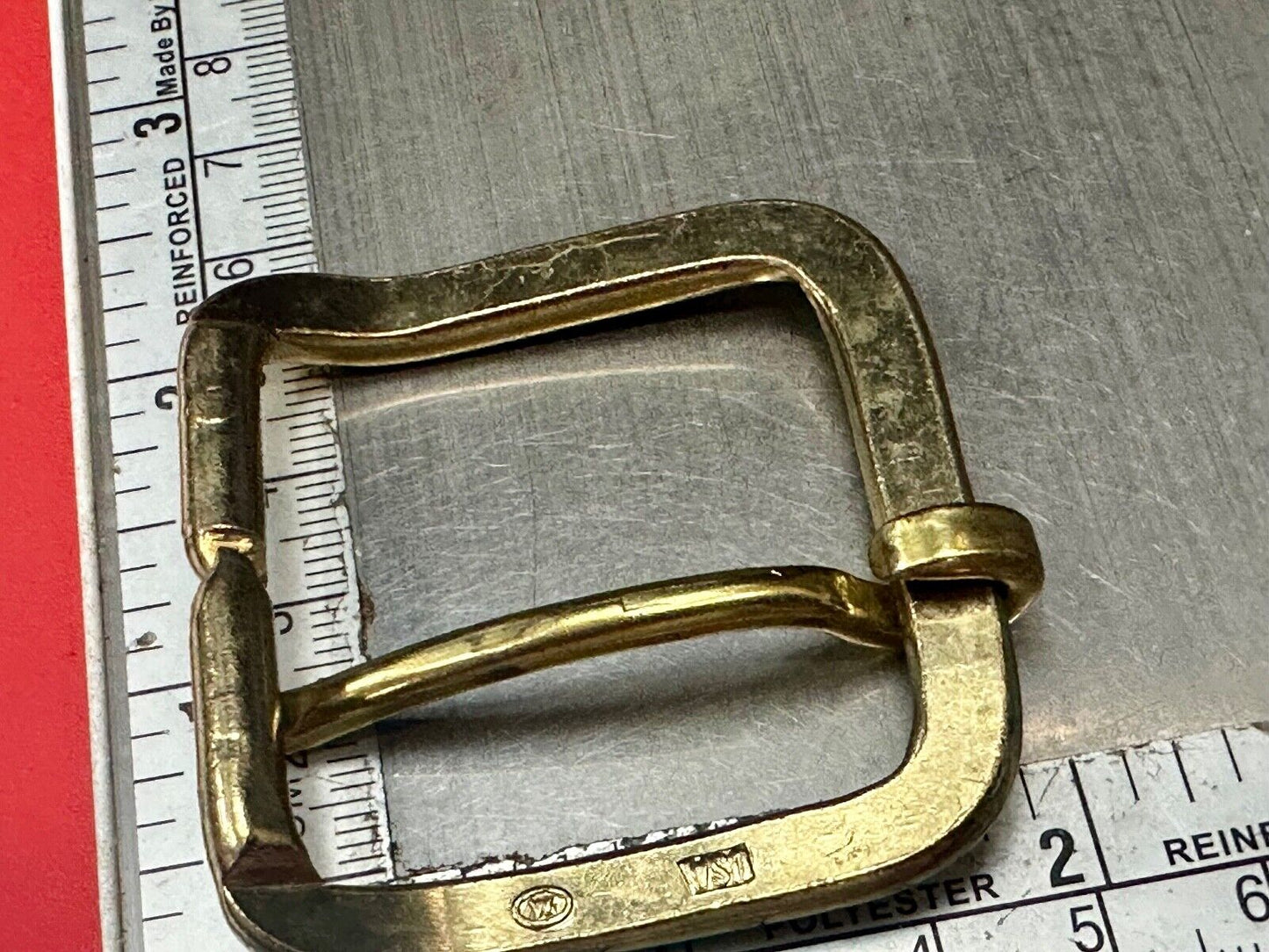 Vintage  replacement belt buckle marked W with unique angle