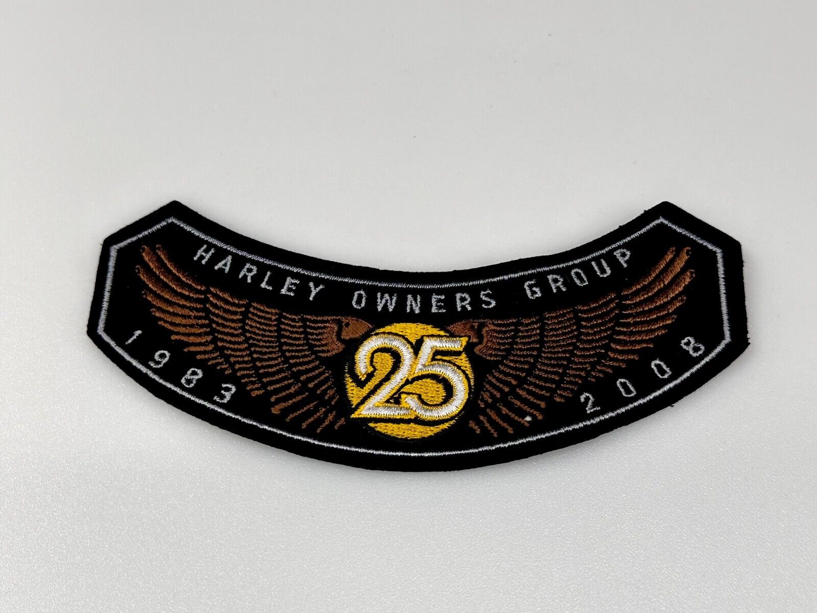 25 Years 2008 Harley Davidson Owners Group Motorcycles Jacket Vest Patch