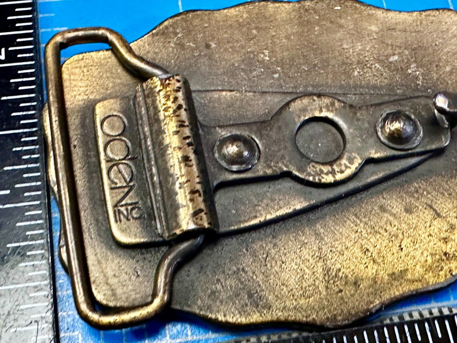 1970s DOUG Name - Custom Brass Tone Metal Oden USA Personalized Belt Buckle