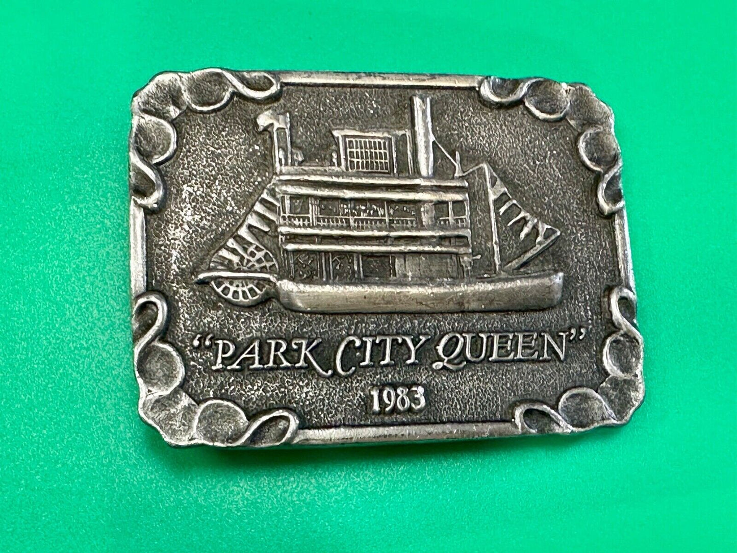 Park City Queen River Boat - Vintage Collectable art Belt Buckle Michael Rycker