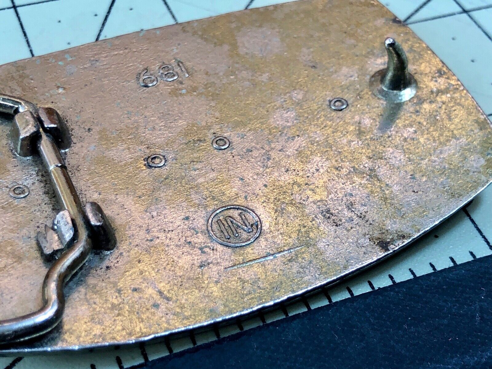 Vintage God Bless Coal People America Needs 'em Belt Buckle signed 681 IN