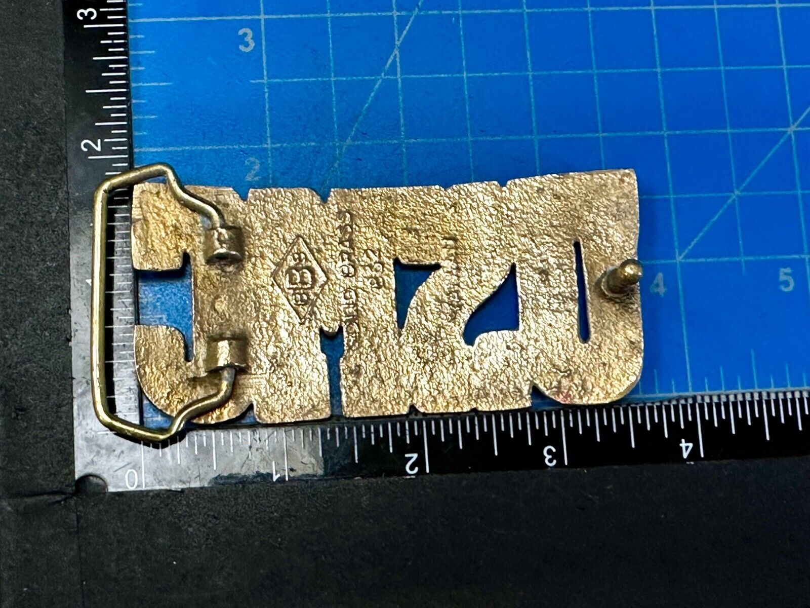 USMC United States Marines Patriotic Block Letter Baron Brass Belt Buckle