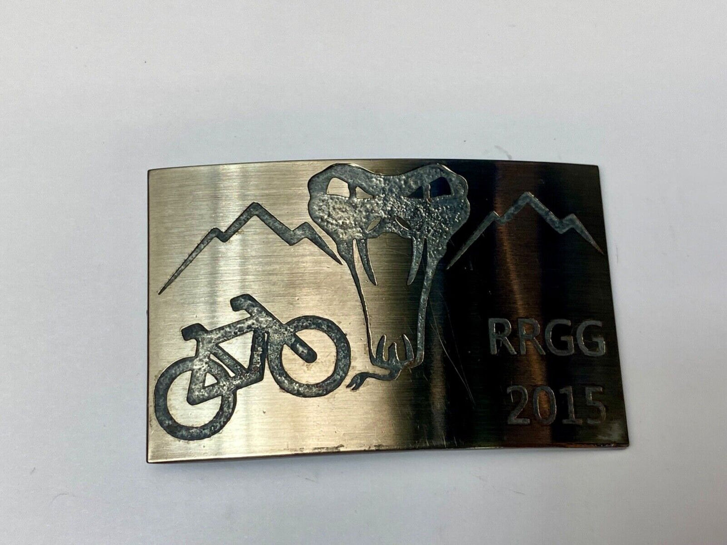 Used 2015 RRGG Mountain Bike Belt Buckle Viper Logo Event Trail Ride Race BMX