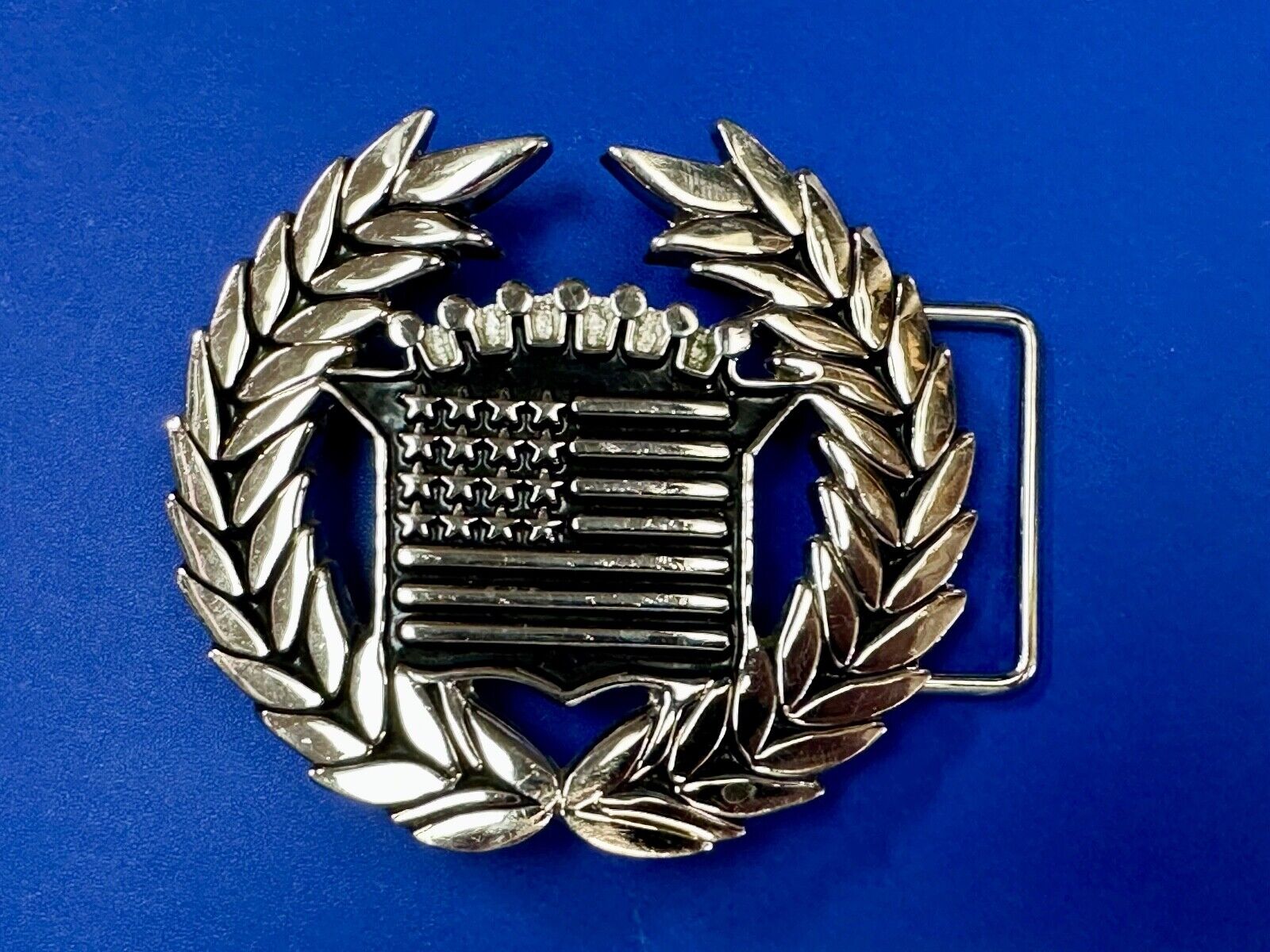 Vintage Cadillac Olive Branch Emblem Belt Buckle - Famous Stars & Straps