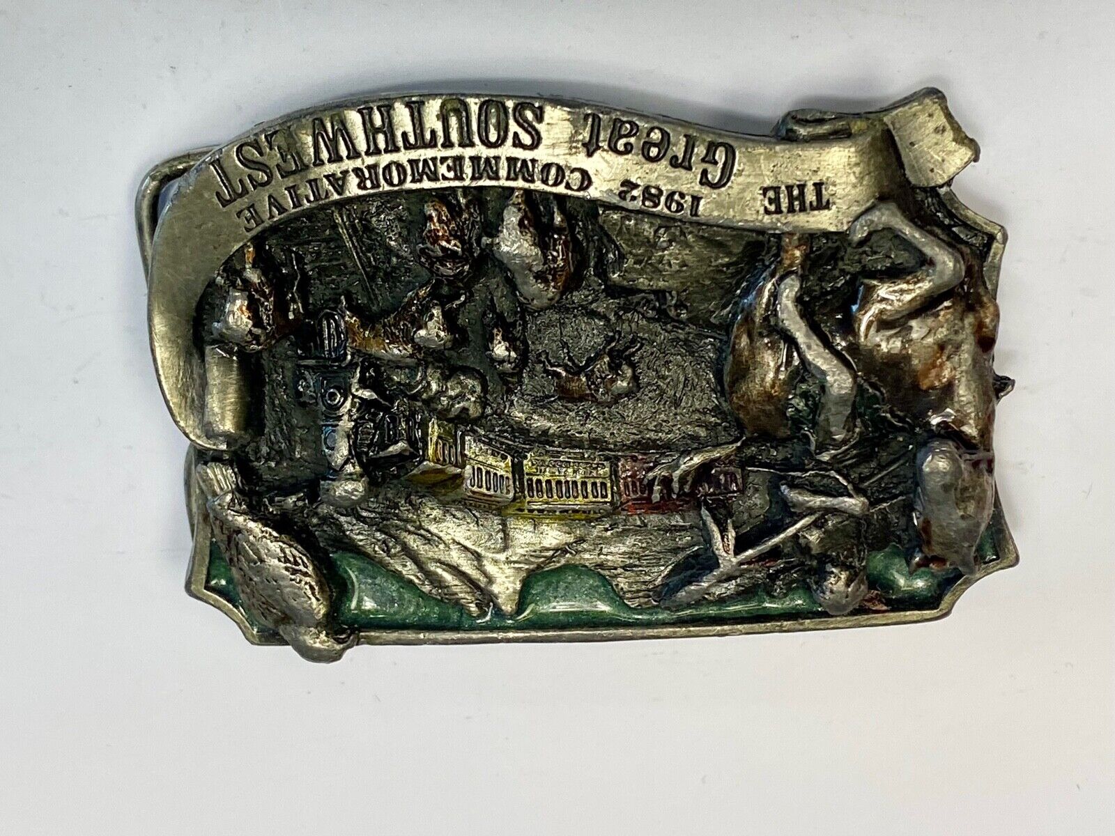 The Great Southwest 1982 Limited Ed. Commemorative Vintage Belt Buckle 