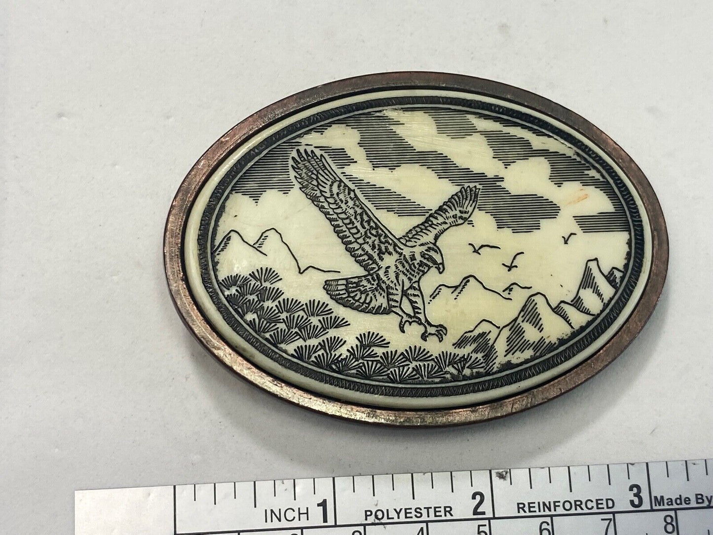 Vintage Hunting Eagle - Claws Out, Diving For Food Belt Buckle 