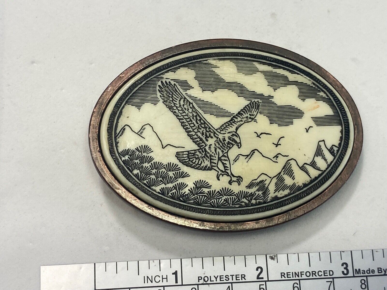 Vintage Hunting Eagle - Claws Out, Diving For Food Belt Buckle 