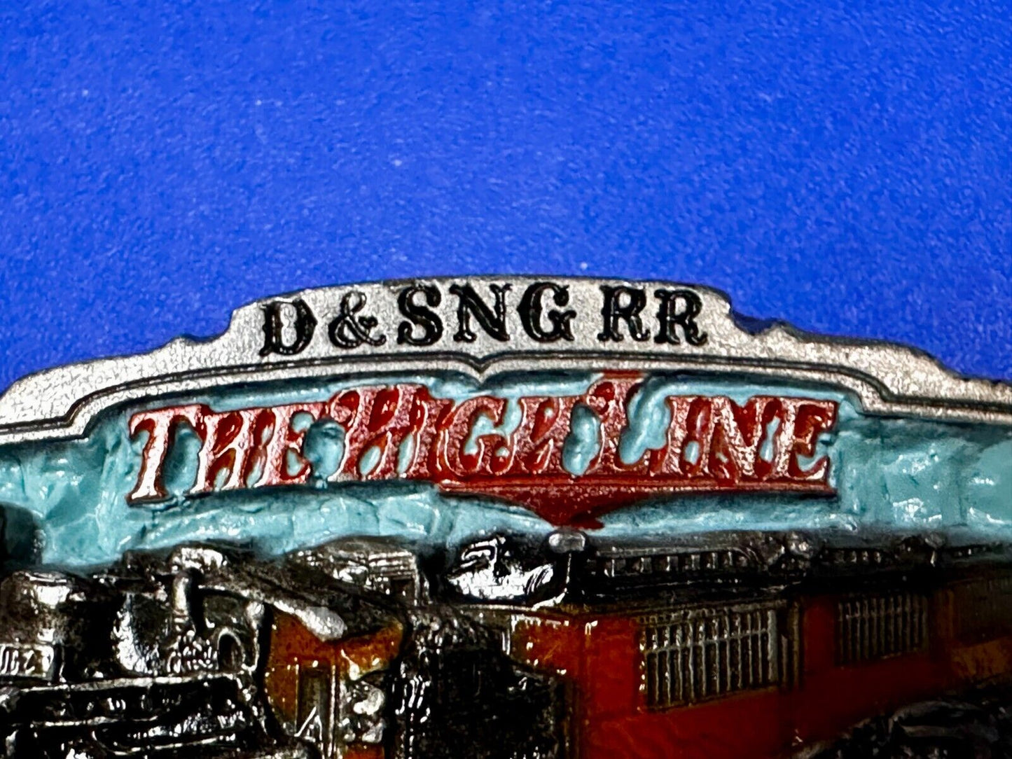 Train Rail Road Durango & Silverton Narrow Gauge C+J Colorful Belt Buckle