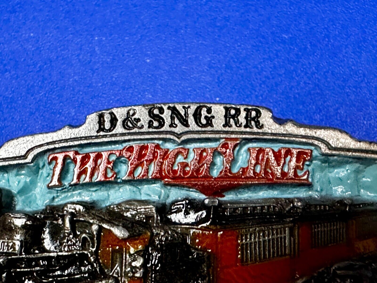 Train Rail Road Durango & Silverton Narrow Gauge C+J Colorful Belt Buckle