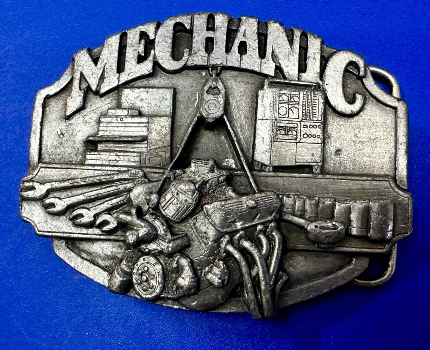 Auto Car Truck Mechanic Wrencher Garage Shop Owner Vintage Siskiyou Belt Buckle