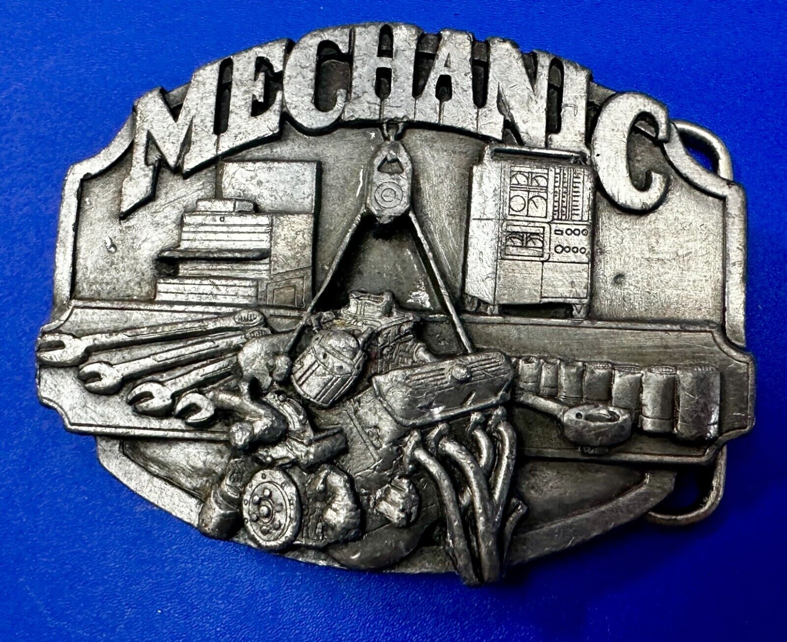 Auto Car Truck Mechanic Wrencher Garage Shop Owner Vintage Siskiyou Belt Buckle
