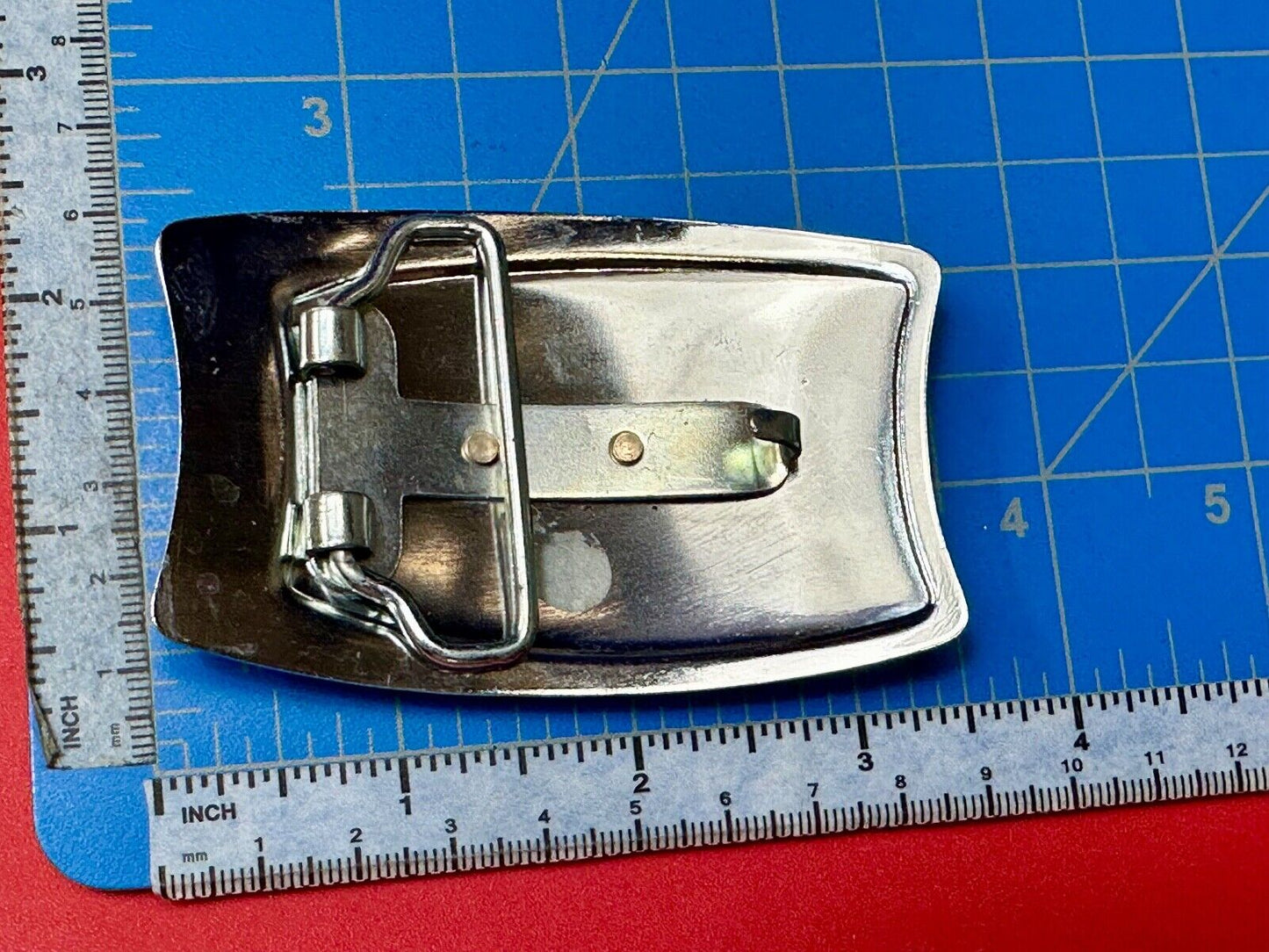 American Eagle - Vintage Mirrored Reflective Two Tone western belt buckle