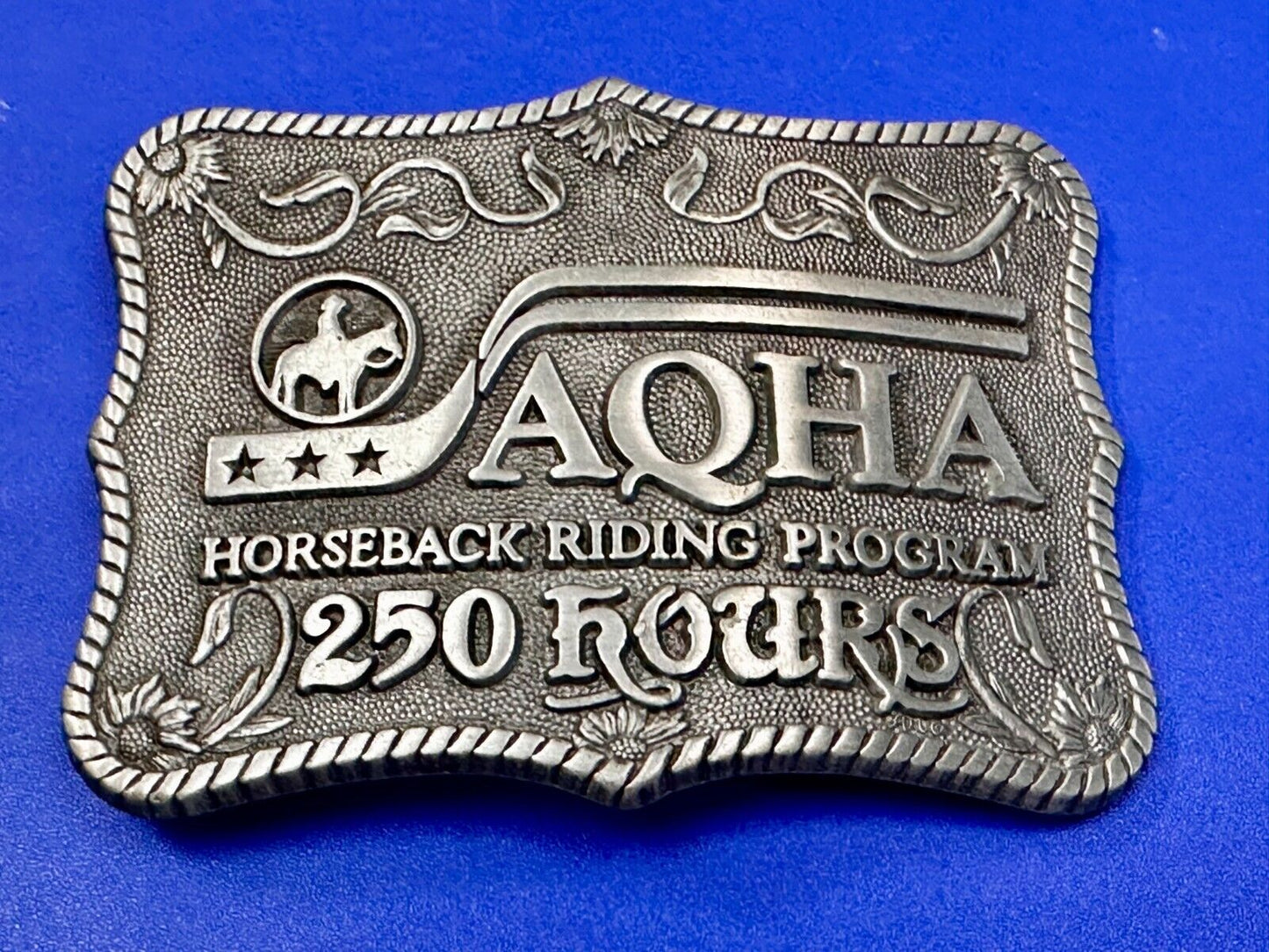 AQHA Horseback Riding Program 250 hours Award Belt Buckle by Quarterhorse