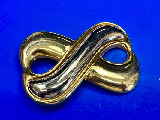 Vintage Day Lor signed gold & silver tone signed scarf shoe clip belt buckle