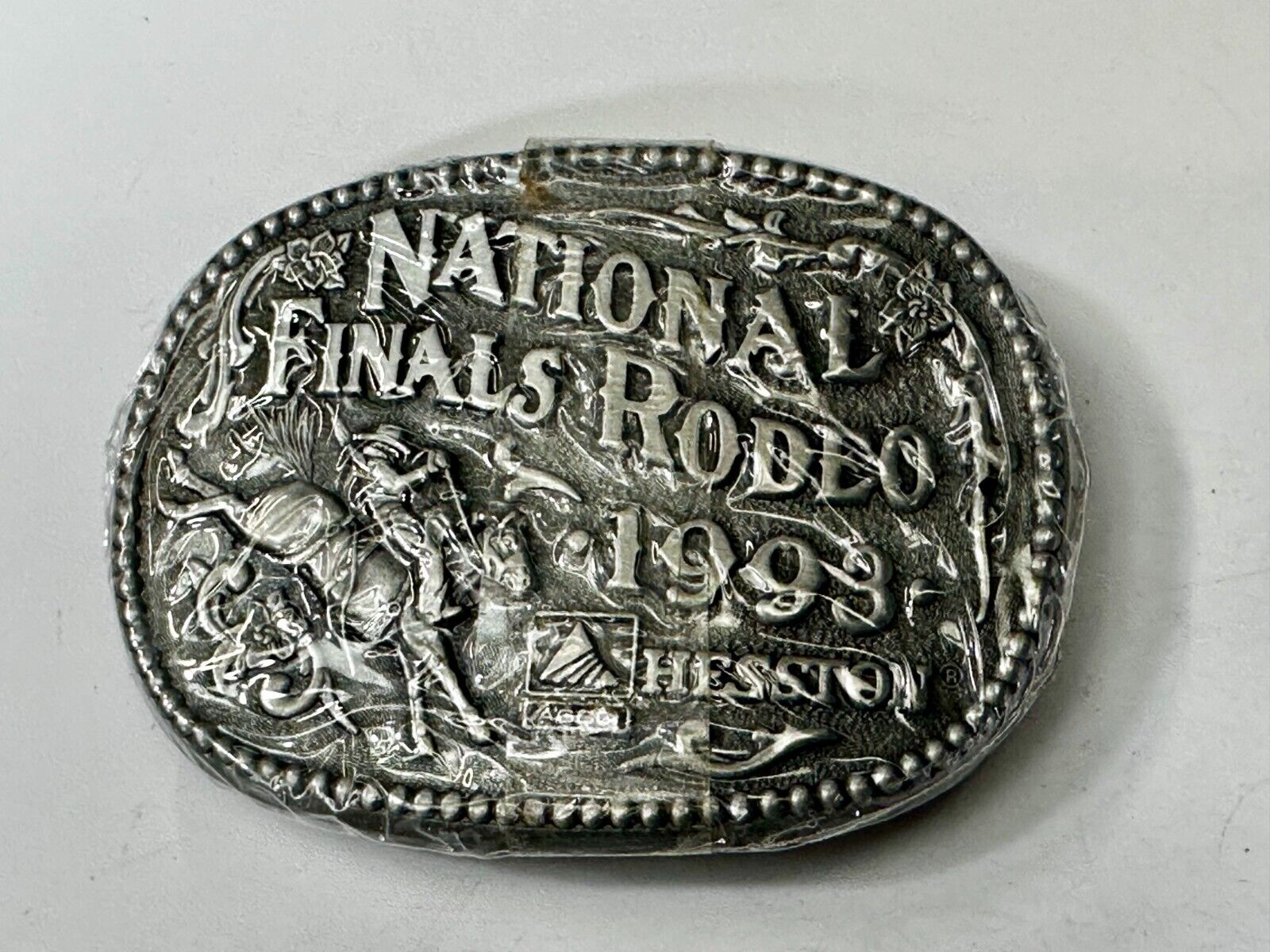 1993 Hesston National Finals Rodeo NFR Cowboys Youth Size NOS Belt Buckle