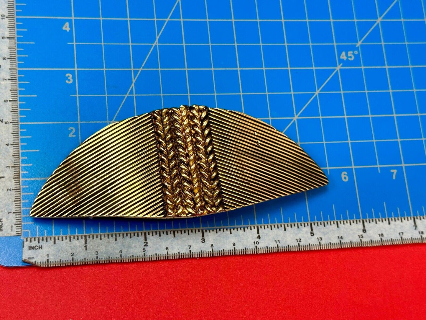 Two piece Leaf Theme Interlocking gold color belt buckle by Accessocraft NYC