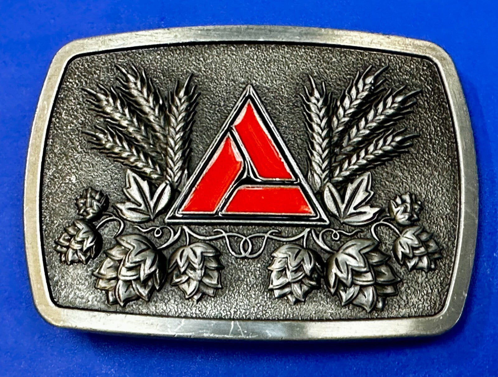 A.G. Farming Company Wheat Red Logo Emblem Farmers Promo Vintage Belt Buckle
