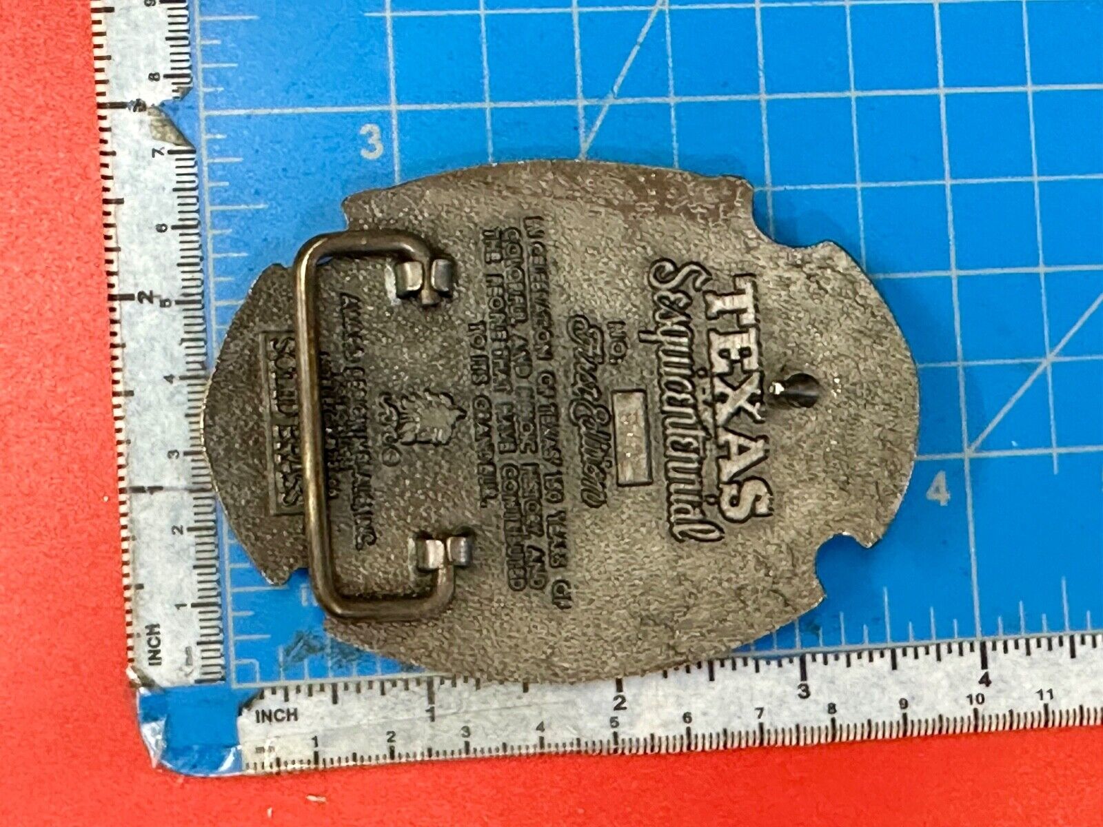 Texas Sesquicentennial 1836-1986 Solid Brass 1st Edition ADM Belt Buckle