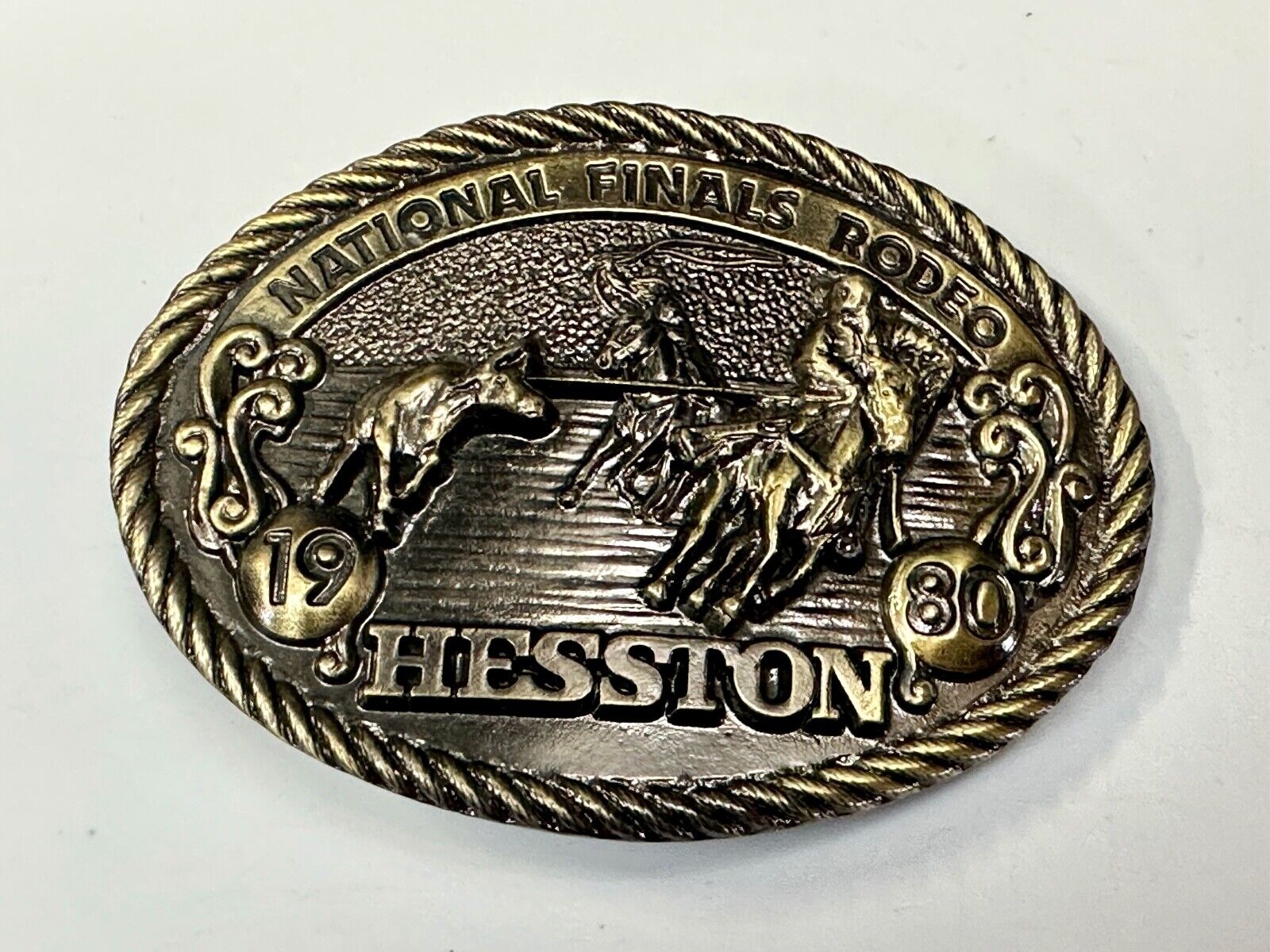 1980 Hesston National Finals Rodeo NFR Limited Edition Collectors Belt Buckle