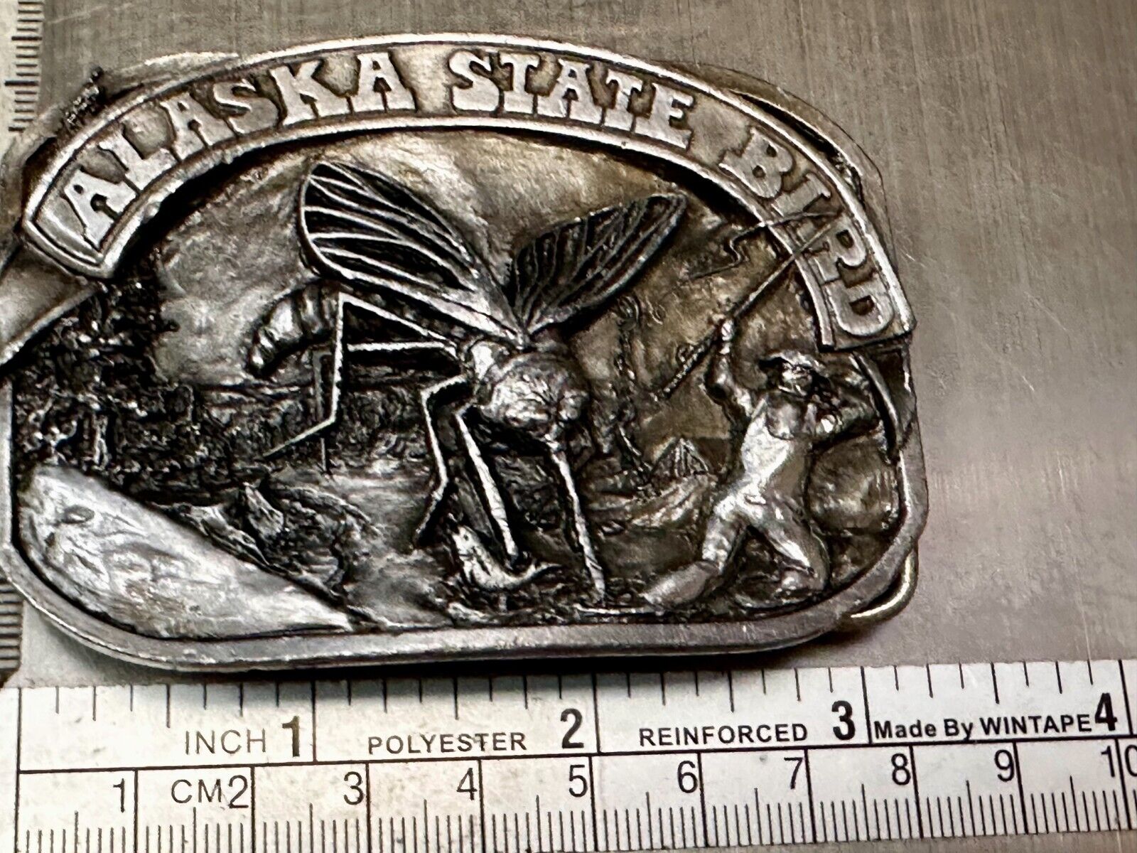 Alaskan Mosquito Alaska State Bird Novelty Fly Fishing Themed Belt Buckle