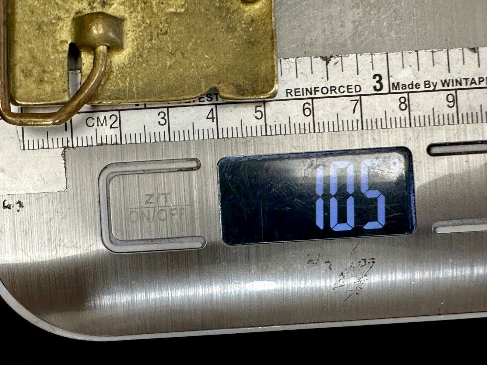 TOM  Vintage name custom  SOLID BRASS cutout BELT BUCKLE