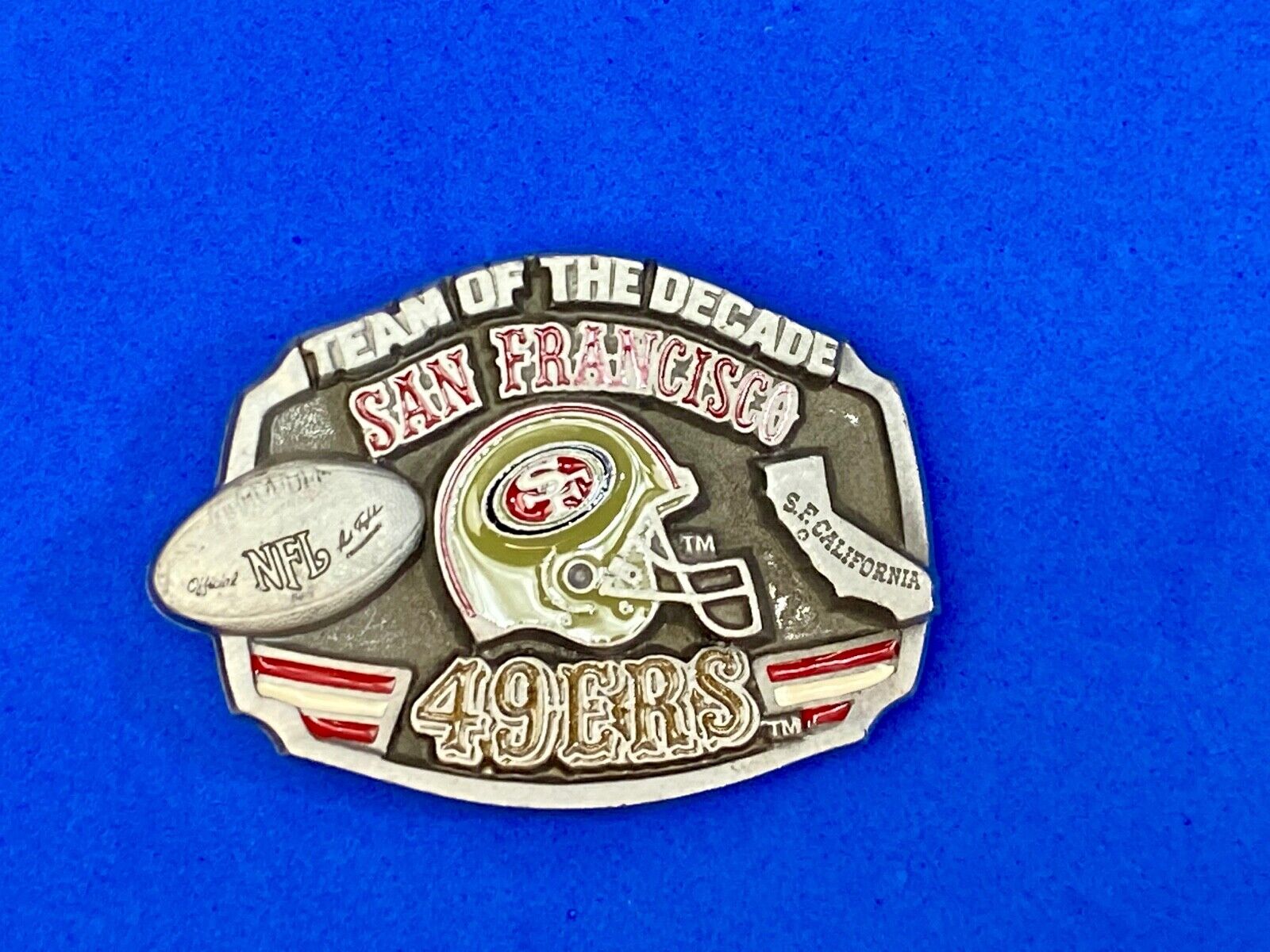 90s Vintage San Francisco 49ers Team of the Decade 1990 Belt Buckle Only 10,000