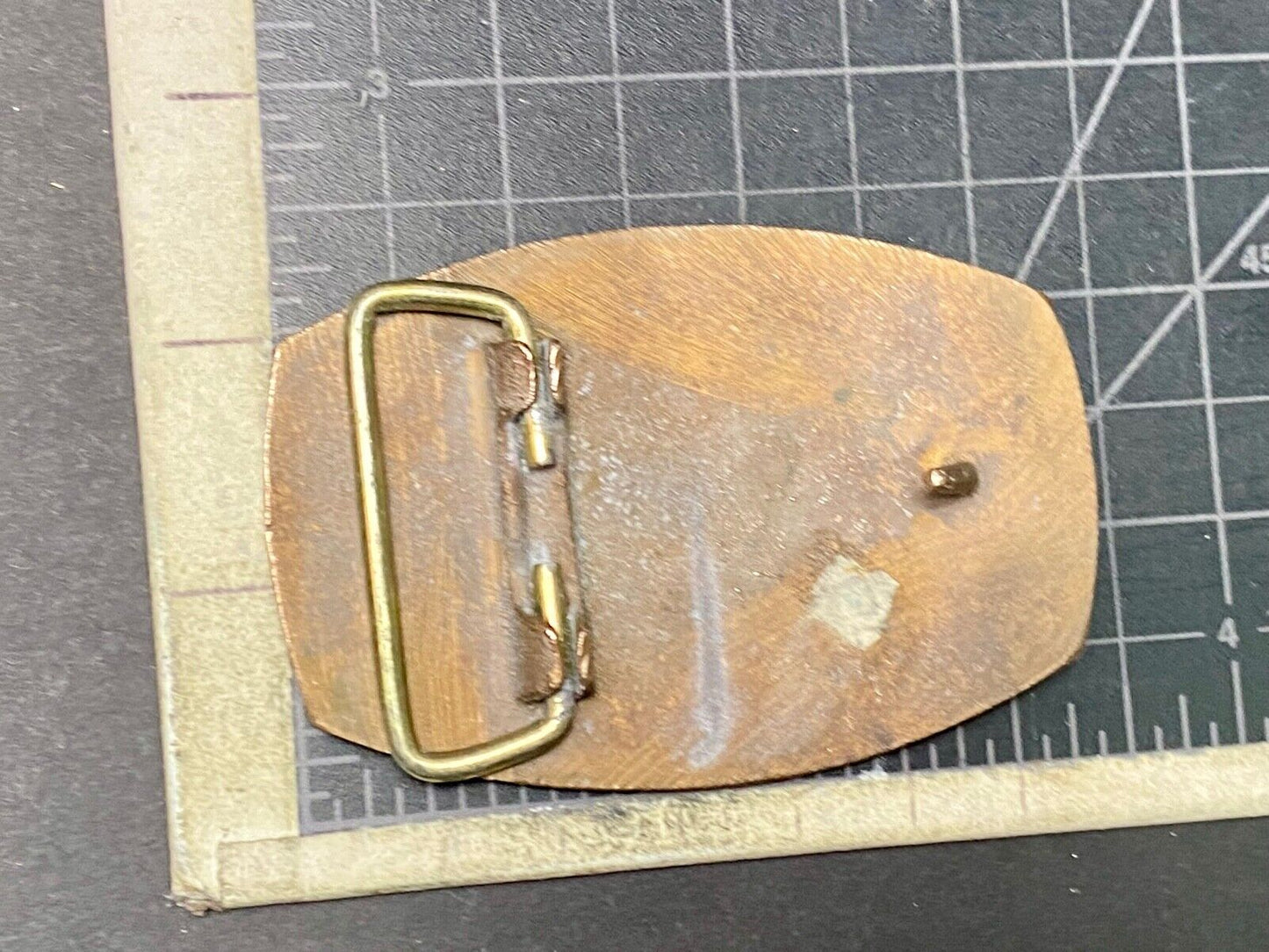 Truck Parts And Equipment Vintage Brass Tone? Belt Buckle