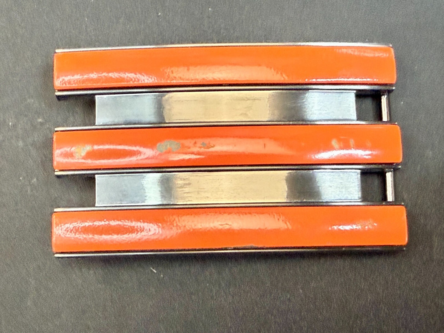 Adidas Golf Trophy Used Belt buckle - Orange on black stripes