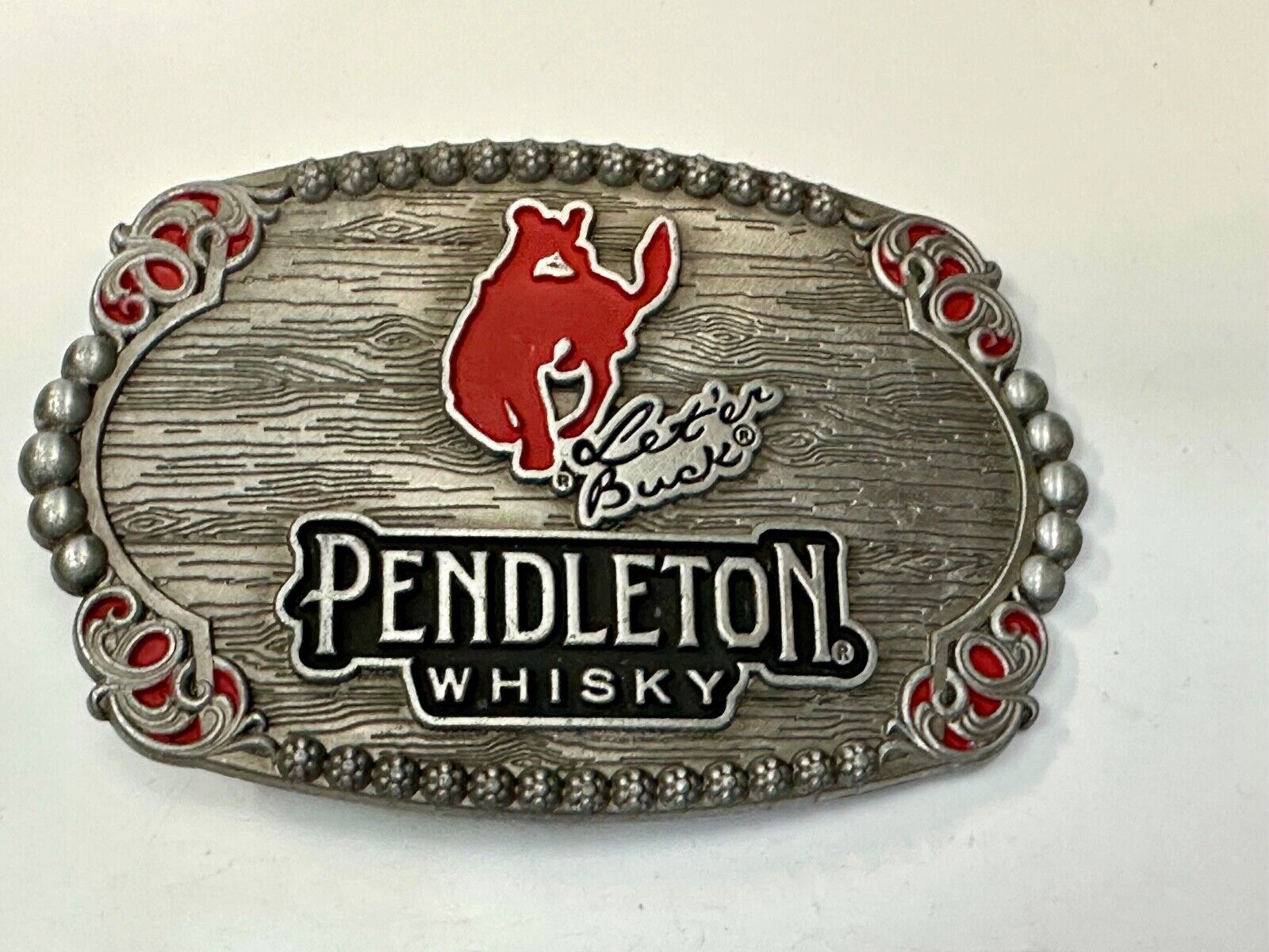 2023 Pendleton Whisky Let'er Buck Montana Silversmith Rodeo Cowboys Belt Buckle