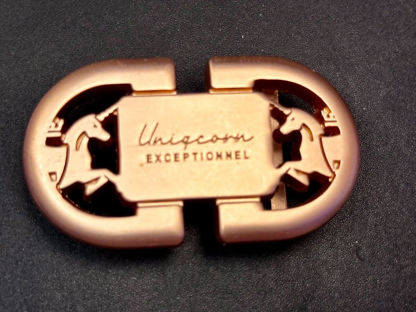 Uniqcorn Exceptionnel - Unknown to me!   unicorn's facing in cutout Belt Buckle