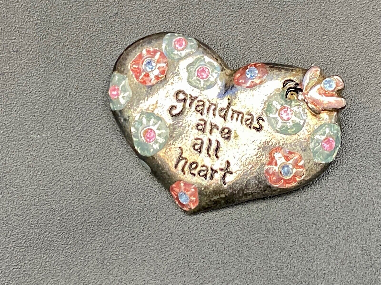 Vintage GRANDMAS ARE ALL HEART, statement brooch pin The perfect gift!