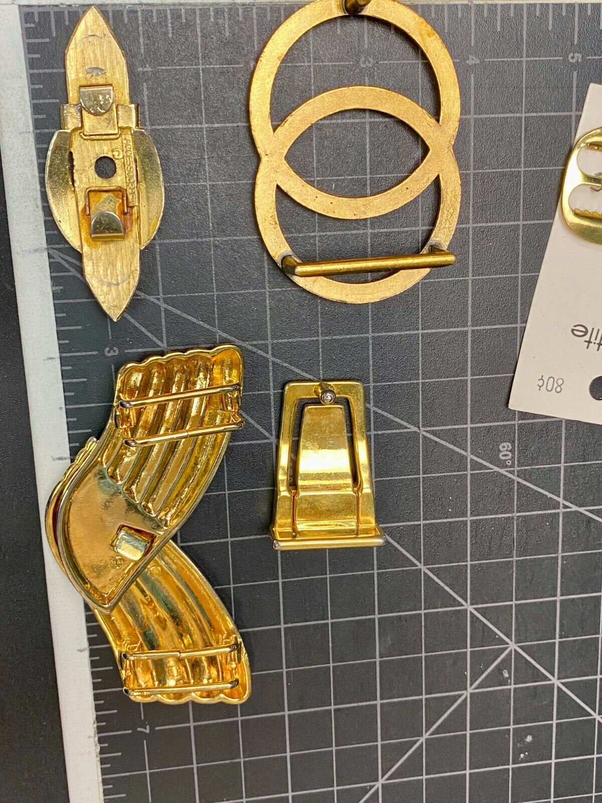 Vintage Lot Of Gold Tone Belt Buckle