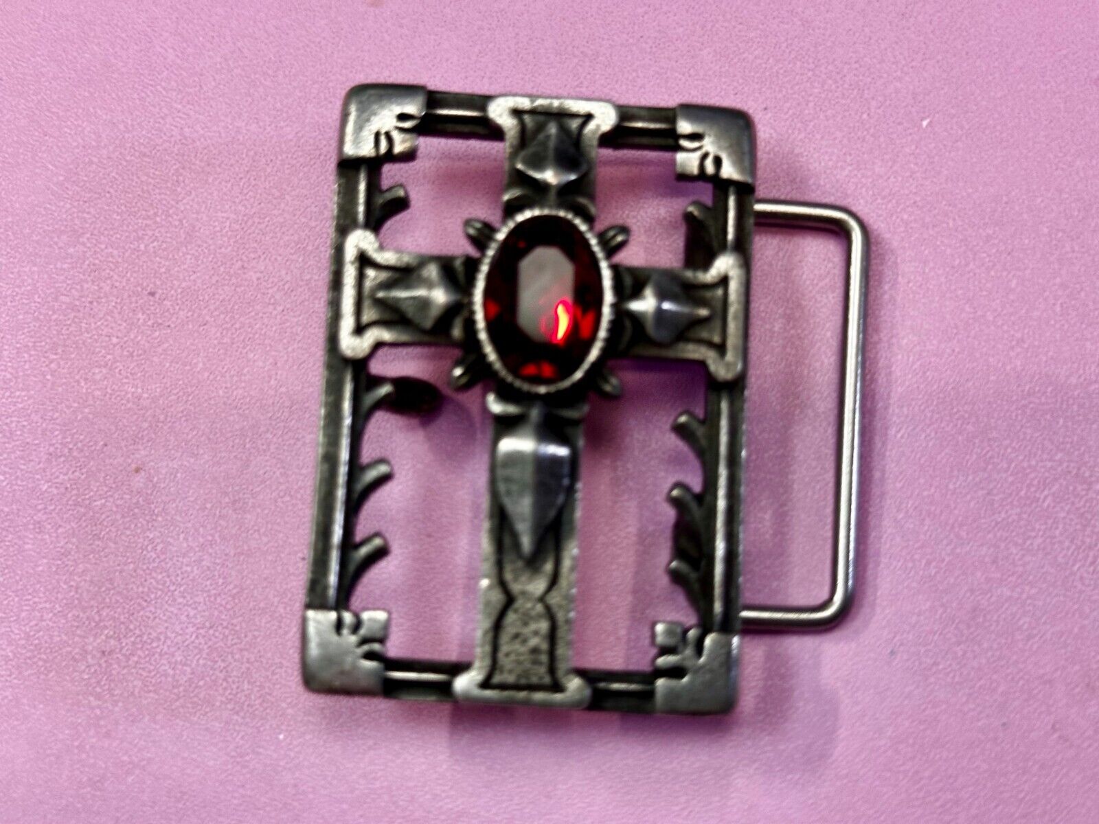 Alchemy Gothic Cross Openwork Centerpiece 2004 Belt Buckle Made in England