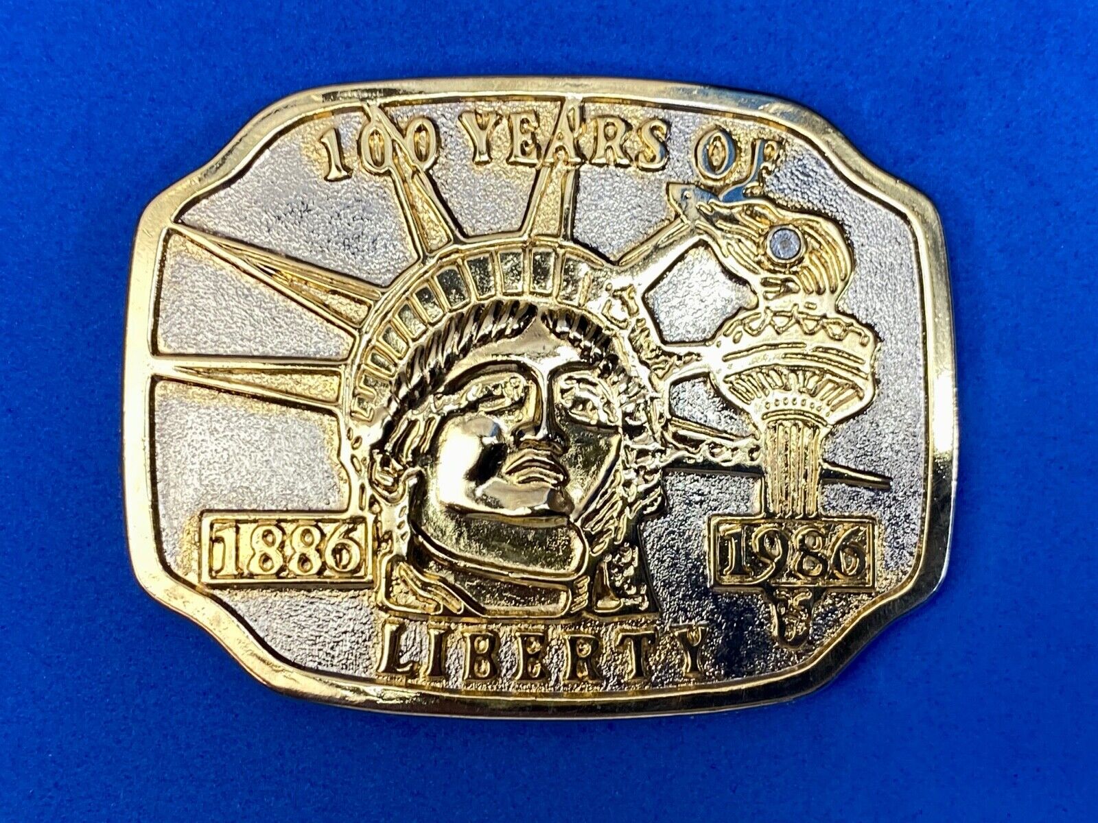 USA LADY LIBERTY Collection BELT BUCKLE, 100 Years of Liberty 1886-1986