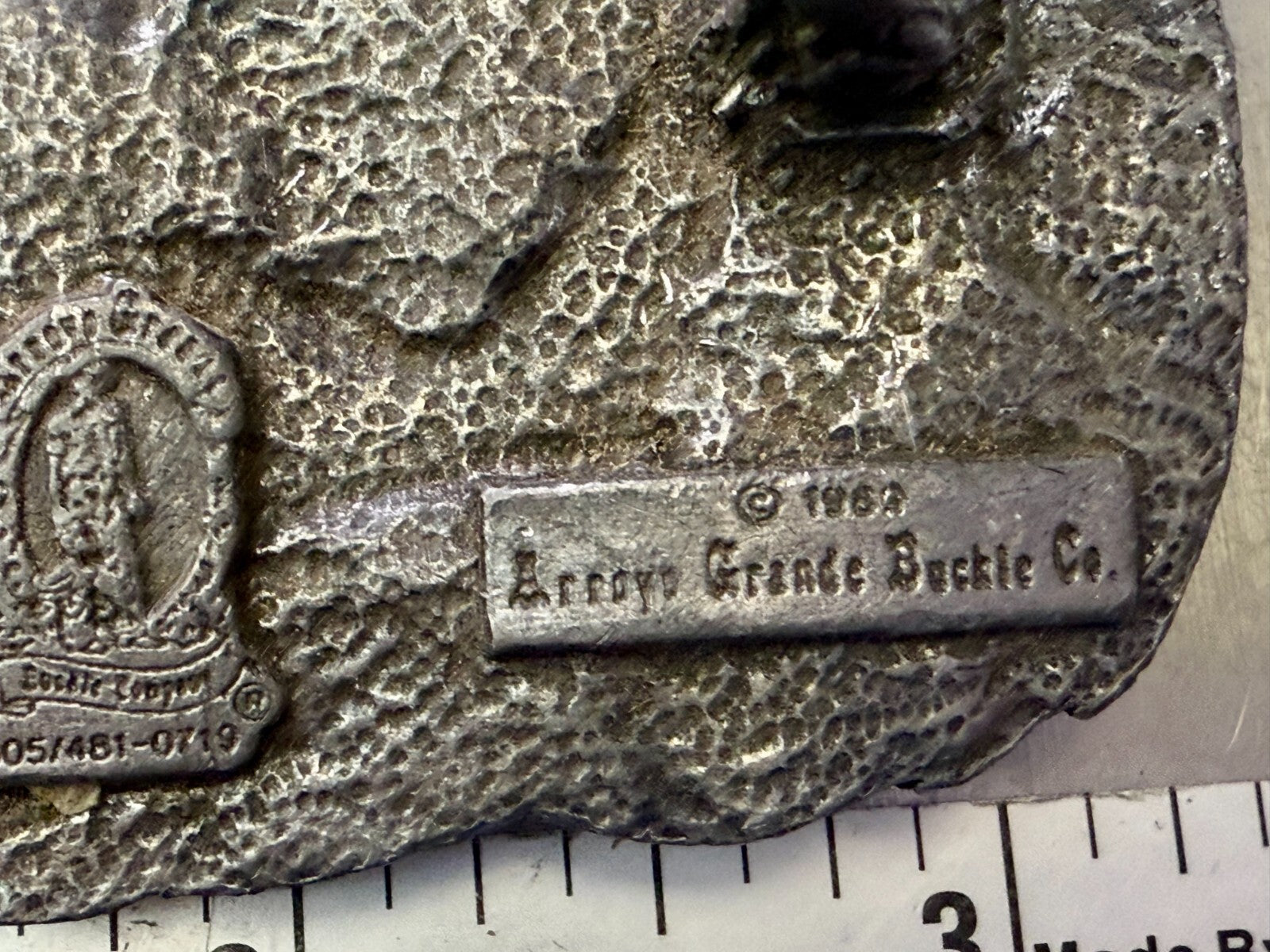 American Bald Eagle Motorcycle Biker Rider VTG 1980 Arroyo Grande Belt Buckle