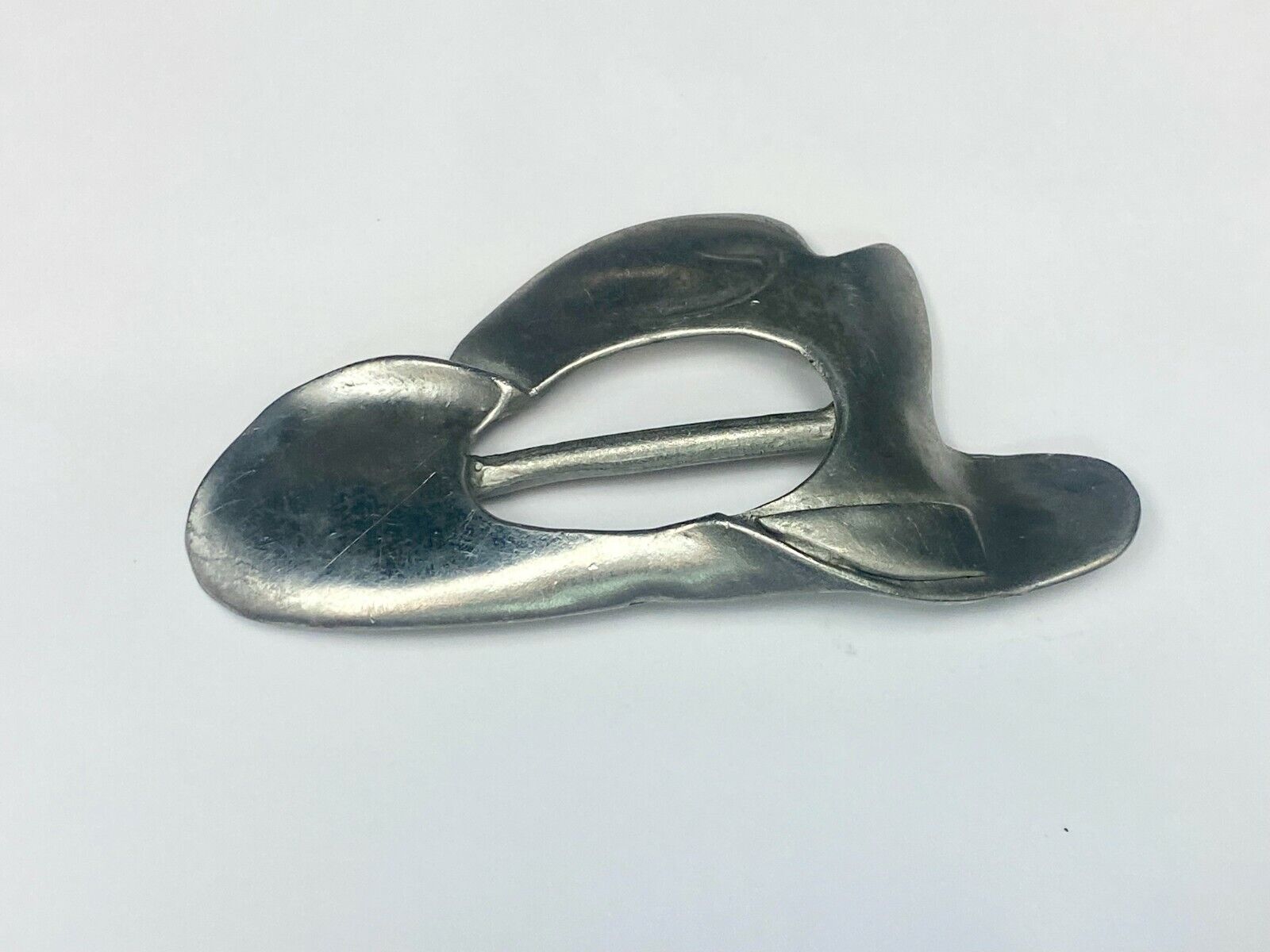 Vintage Cowboy Hat Silver Tone Western Belt Slide Buckle By Ultracraft
