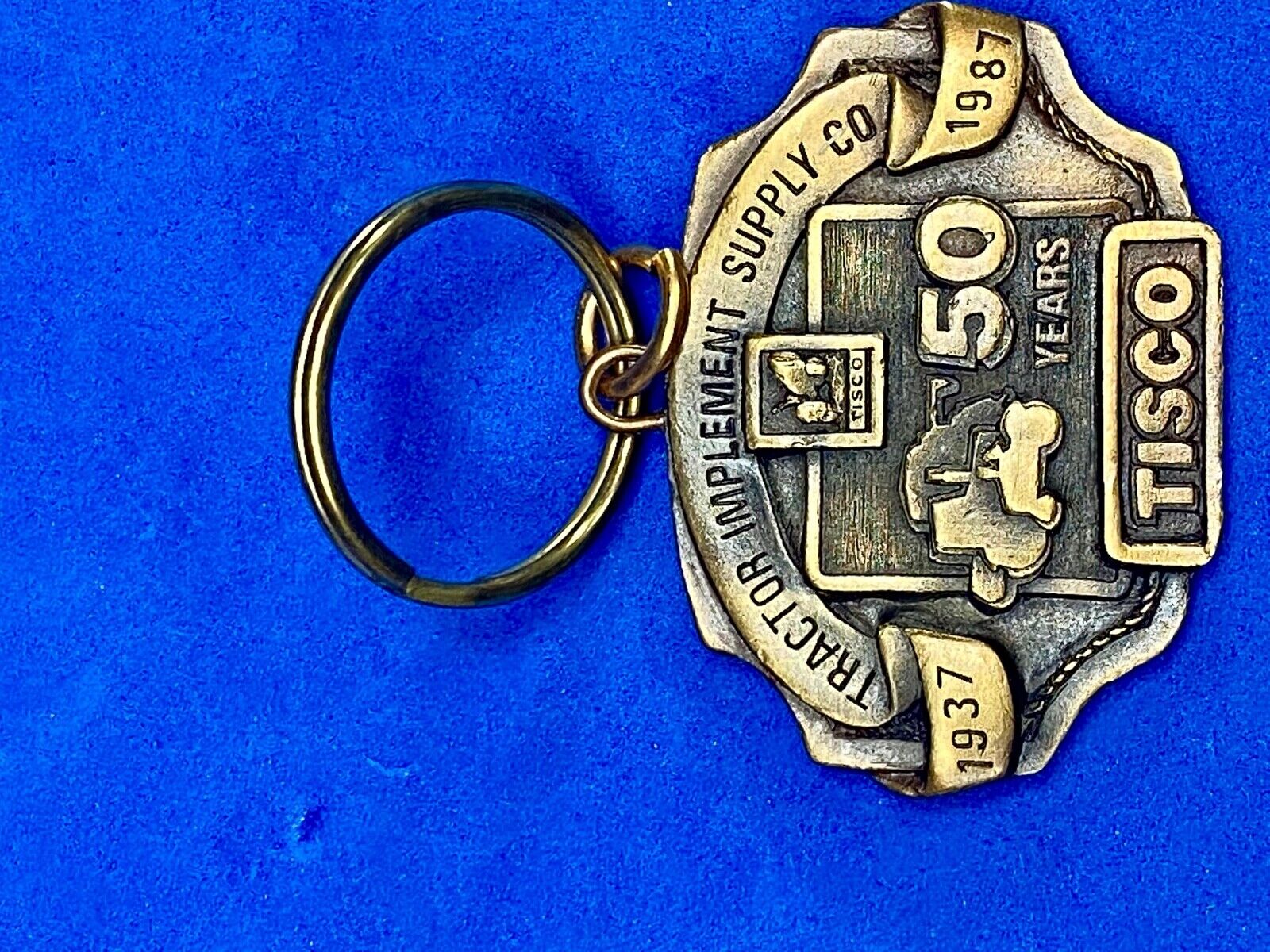TISCO Tractor Implement Supply Co 50 year celebration NOS Keychain 