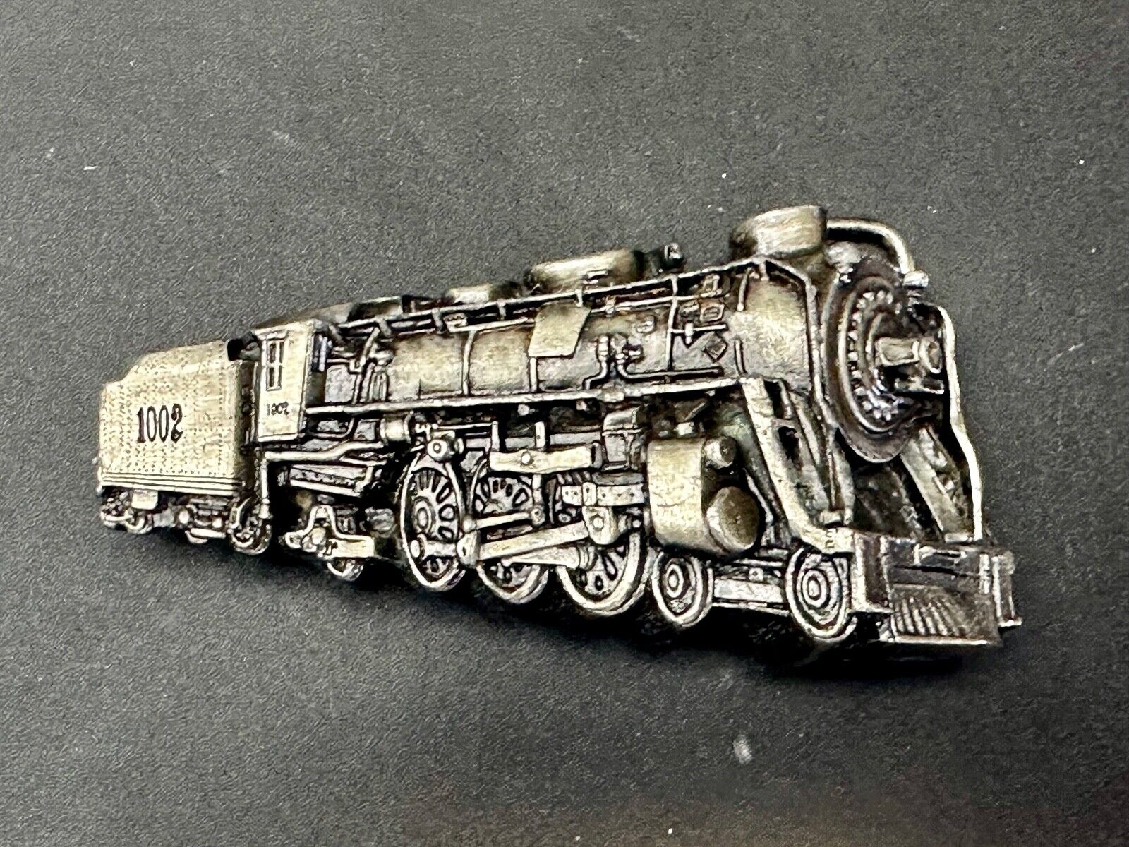 Train Steam Locomotive Vintage 1978 Cutout RR Bergamot Belt Buckle #1002