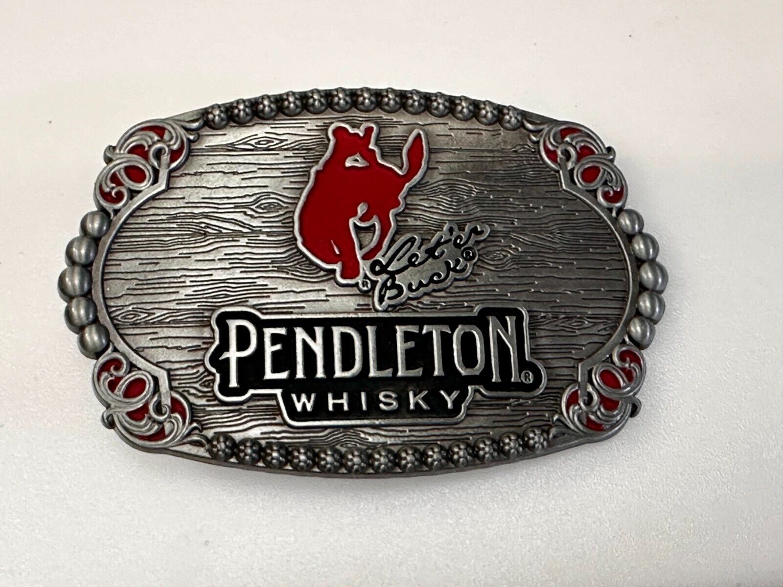 2023 Pendleton Whiskey Leter Buck Rodeo Cowboys Montana Silversmiths Belt Buckle